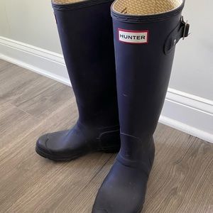 Hunter Women's Original Tall Rain Boot - Navy, Size 9